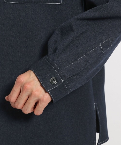 niko and...（ニコアンド）の「ウーリッシュカルゼシャツ（シャツ/ブラウス・メンズ・ダークブラウン/スモーク/オレンジ/ネイビー・LARGE/MEDIUM）」の19枚目の写真