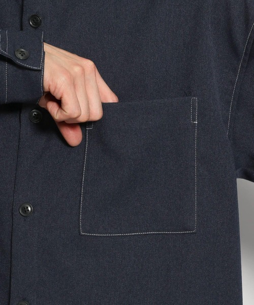 niko and...（ニコアンド）の「ウーリッシュカルゼシャツ（シャツ/ブラウス・メンズ・ダークブラウン/スモーク/オレンジ/ネイビー・LARGE/MEDIUM）」の20枚目の写真