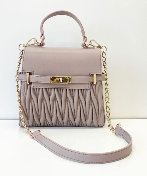 NOELA（ノエラ）の「キルティングフラップバッグ（ハンドバッグ・レディース・ブラウン/ベージュ/オフホワイト・フリー）」の15枚目の写真