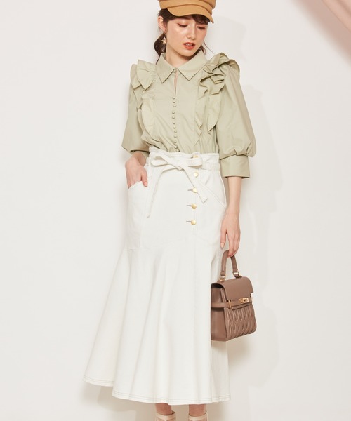 NOELA（ノエラ）の「キルティングフラップバッグ（ハンドバッグ・レディース・ブラウン/ベージュ/オフホワイト・フリー）」の5枚目の写真