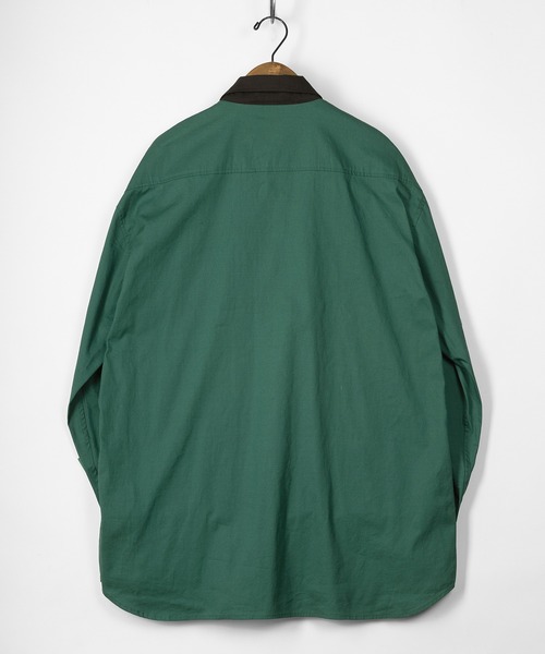 BEN DAVIS（ベンデイビス）の「【BEN DAVIS/ベンデイビス】 ブランドロゴワッペン ワークシャツ/長袖シャツ（シャツ/ブラウス・メンズ・ダークグリーン/ダークブルー/ストライプ・M/L/XL）」の9枚目の写真