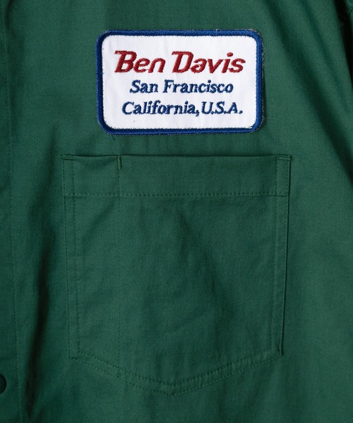 BEN DAVIS（ベンデイビス）の「【BEN DAVIS/ベンデイビス】 ブランドロゴワッペン ワークシャツ/長袖シャツ（シャツ/ブラウス・メンズ・ダークグリーン/ダークブルー/ストライプ・M/L/XL）」の12枚目の写真