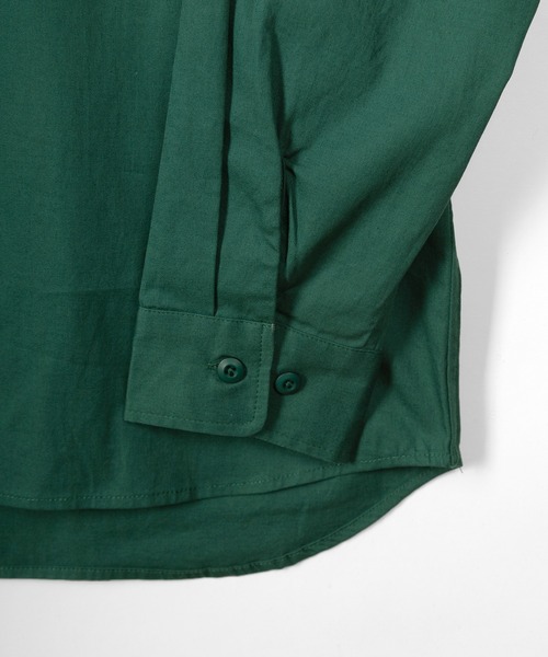 BEN DAVIS（ベンデイビス）の「【BEN DAVIS/ベンデイビス】 ブランドロゴワッペン ワークシャツ/長袖シャツ（シャツ/ブラウス・メンズ・ダークグリーン/ダークブルー/ストライプ・M/L/XL）」の14枚目の写真