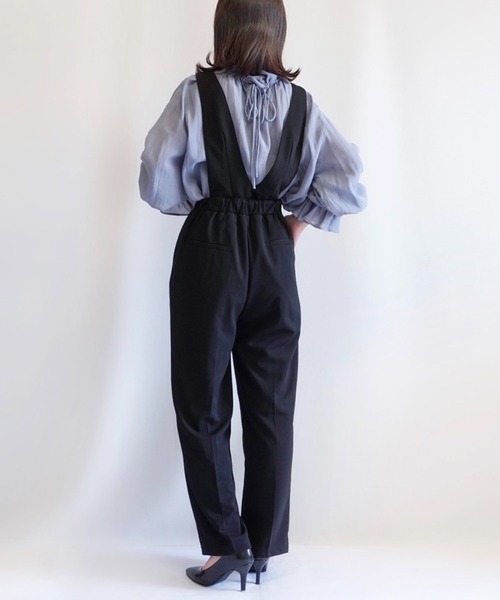 ECRIRE(エクリール)の「【haushinkaコラボ】3WAYサスペンダー付きワイドパンツ(その他パンツ・レディース・ブラック/ベージュ・M/L)」の5枚目の写真