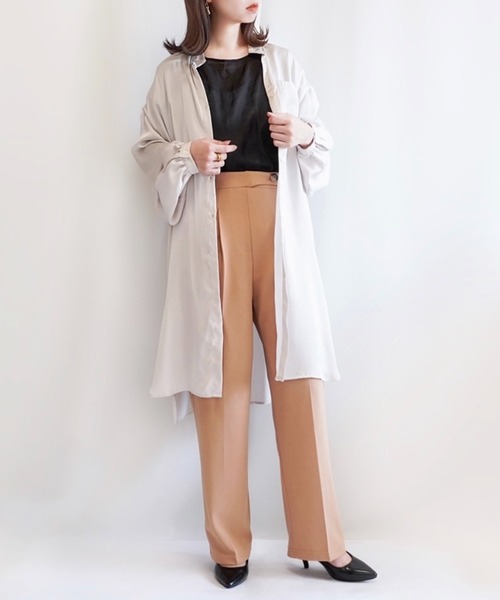 ECRIRE(エクリール)の「【haushinkaコラボ】3WAYサスペンダー付きワイドパンツ(その他パンツ・レディース・ブラック/ベージュ・M/L)」の7枚目の写真