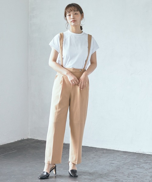 ECRIRE(エクリール)の「【haushinkaコラボ】3WAYサスペンダー付きワイドパンツ(その他パンツ・レディース・ブラック/ベージュ・M/L)」の12枚目の写真