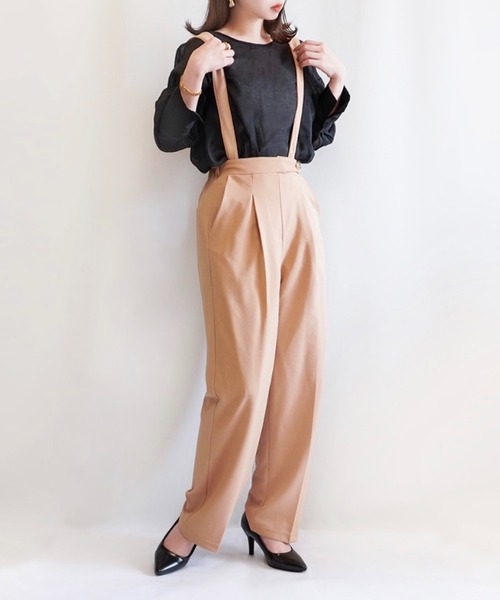 ECRIRE(エクリール)の「【haushinkaコラボ】3WAYサスペンダー付きワイドパンツ(その他パンツ・レディース・ブラック/ベージュ・M/L)」の17枚目の写真
