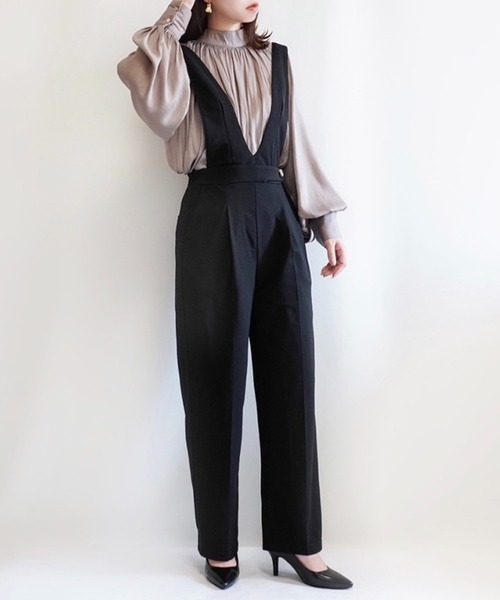 ECRIRE(エクリール)の「【haushinkaコラボ】3WAYサスペンダー付きワイドパンツ(その他パンツ・レディース・ブラック/ベージュ・M/L)」の10枚目の写真