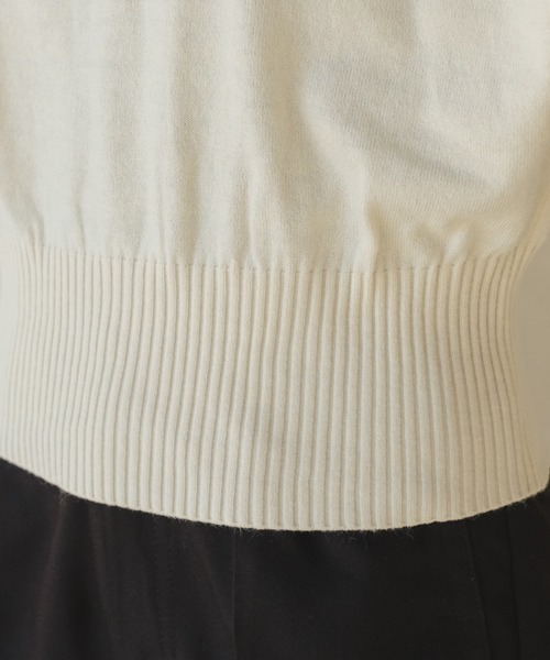 Kastane(カスタネ)の「ロングリブクルーニット(ニット/セーター・レディース・オフホワイト/ピンク/ライトベージュ・FREE)」の9枚目の写真