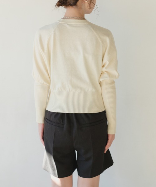 Kastane(カスタネ)の「ロングリブクルーニット(ニット/セーター・レディース・オフホワイト/ピンク/ライトベージュ・FREE)」の12枚目の写真