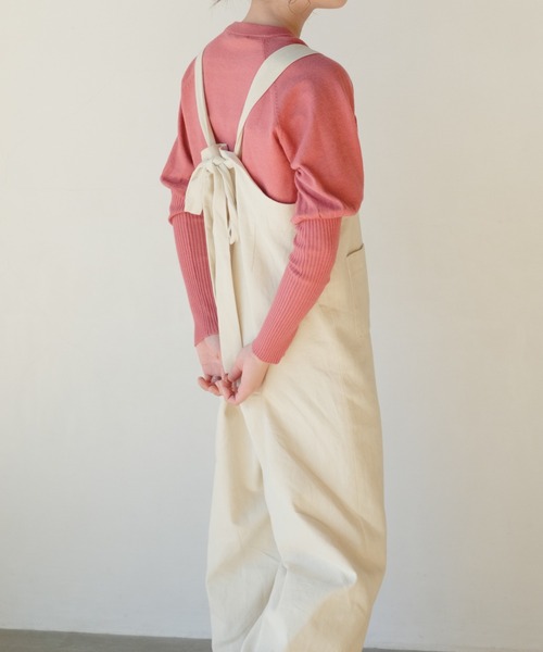 Kastane(カスタネ)の「ロングリブクルーニット(ニット/セーター・レディース・オフホワイト/ピンク/ライトベージュ・FREE)」の18枚目の写真