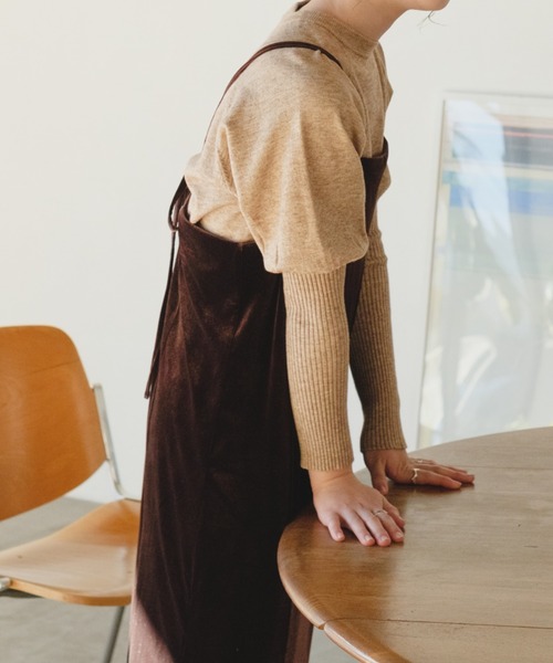 Kastane(カスタネ)の「ロングリブクルーニット(ニット/セーター・レディース・オフホワイト/ピンク/ライトベージュ・FREE)」の20枚目の写真