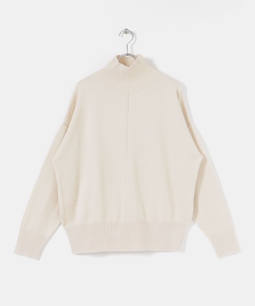 ITEMS URBANRESEARCH(アイテムズ アーバンリサーチ)の「ハイネックワイドニット2(ニット/セーター・レディース・ブラック/オフホワイト/オレンジ/グリーン・FREE)」の2枚目の写真