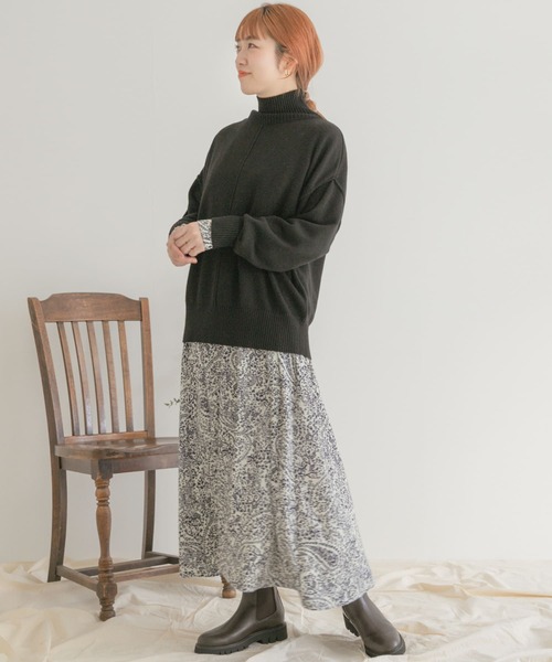 ITEMS URBANRESEARCH(アイテムズ アーバンリサーチ)の「ハイネックワイドニット2(ニット/セーター・レディース・ブラック/オフホワイト/オレンジ/グリーン・FREE)」の17枚目の写真