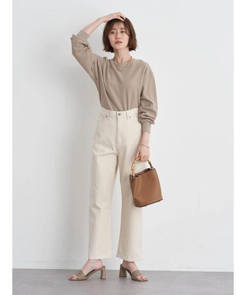 earth music&ecology（アースミュージックアンドエコロジー）の「ワッフルプルオーバー*（Tシャツ/カットソー・レディース・ブラック/オフホワイト/グレイッシュベージュ・FREE）」の20枚目の写真