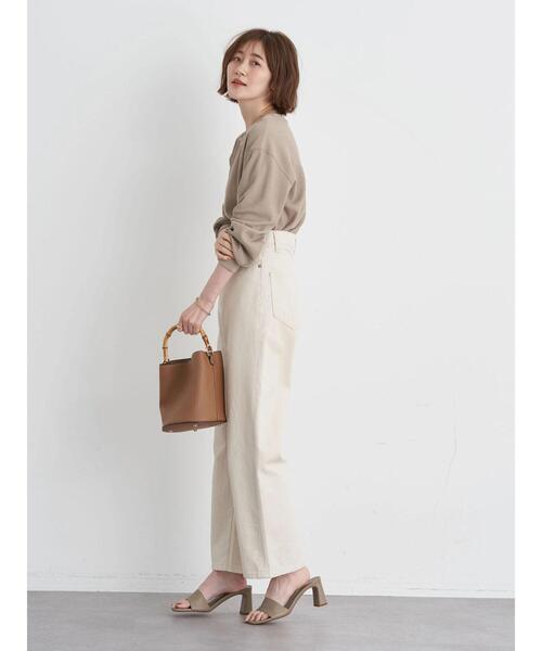 earth music&ecology（アースミュージックアンドエコロジー）の「ワッフルプルオーバー*（Tシャツ/カットソー・レディース・ブラック/オフホワイト/グレイッシュベージュ・FREE）」の19枚目の写真