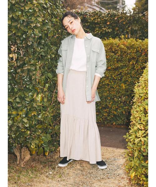 earth music&ecology（アースミュージックアンドエコロジー）の「ワッフルプルオーバー*（Tシャツ/カットソー・レディース・ブラック/オフホワイト/グレイッシュベージュ・FREE）」の18枚目の写真