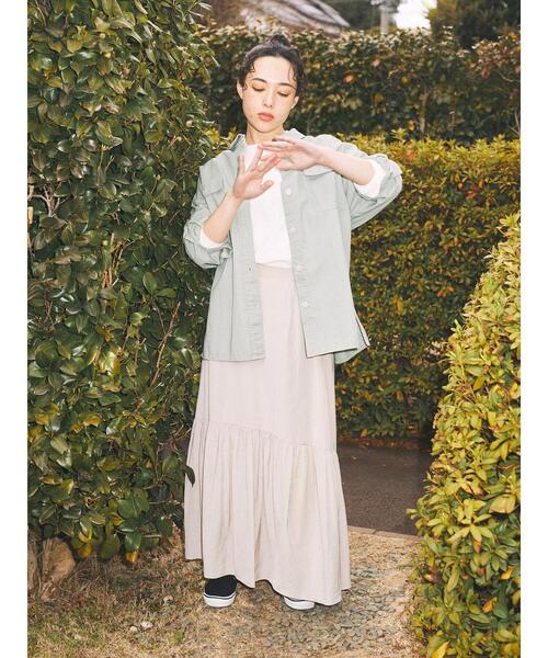 earth music&ecology（アースミュージックアンドエコロジー）の「ワッフルプルオーバー*（Tシャツ/カットソー・レディース・ブラック/オフホワイト/グレイッシュベージュ・FREE）」の17枚目の写真