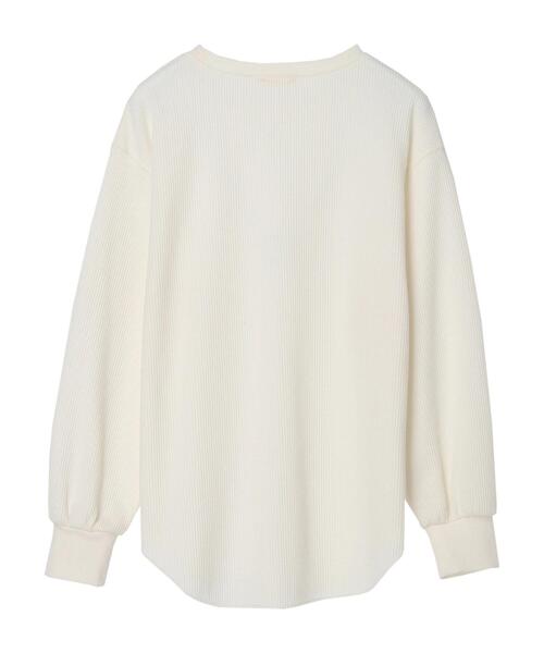 earth music&ecology（アースミュージックアンドエコロジー）の「ワッフルプルオーバー*（Tシャツ/カットソー・レディース・ブラック/オフホワイト/グレイッシュベージュ・FREE）」の12枚目の写真