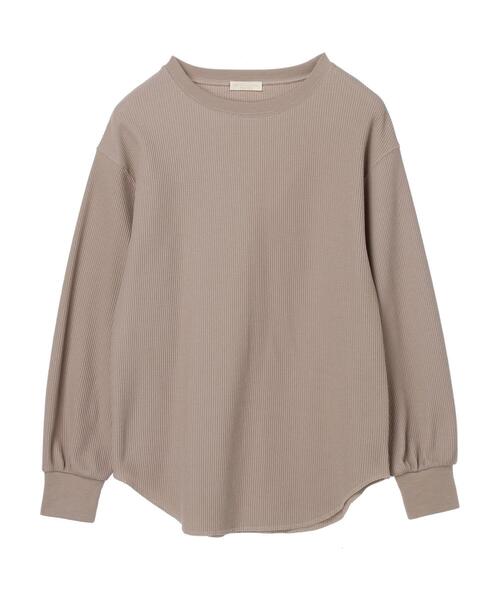 earth music&ecology（アースミュージックアンドエコロジー）の「ワッフルプルオーバー*（Tシャツ/カットソー・レディース・ブラック/オフホワイト/グレイッシュベージュ・FREE）」の4枚目の写真