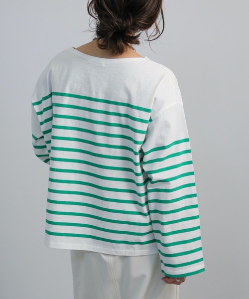 パネルボーダーTシャツ/バスクシャツ