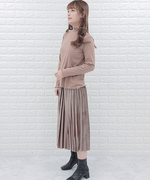 Lace Ladies(レースレディース)の「メロウハイネック カットソー(Tシャツ/カットソー・レディース・ホワイト/ブラック/イエロー/グリーン/モカ・FREE)」の16枚目の写真