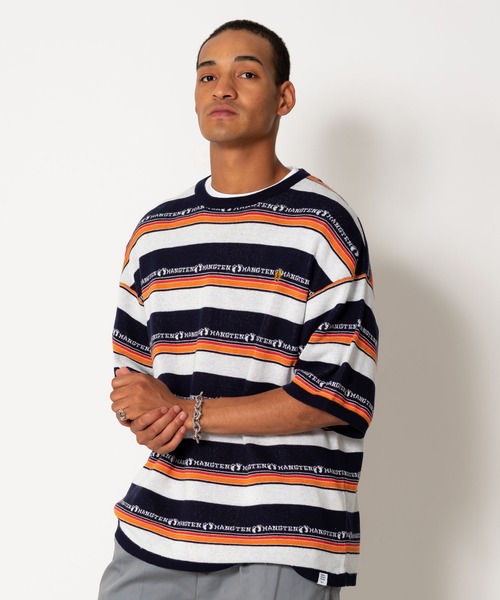 BEDWIN & THE HEARTBREAKERS（ベドウィン アンド ザ ハートブレイカーズ）の「HANG TEN Ex.S/S BORDER SWEATER "LEIF"（ニット/セーター・メンズ・ネイビー/ベージュ・X-LARGE/MEDIUM/LARGE）」の2枚目の写真