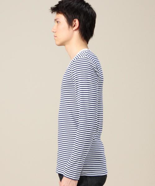 BEAUTY&YOUTH UNITED ARROWS(ビューティーアンドユースユナイテッドアローズ)の「BY フライス ボーダー Vネック ロングスリーブ カットソー◆(Tシャツ/カットソー・メンズ・ブラック/グレー/ロイヤルブルー・SMALL/MEDIUM/LARGE/X-LARGE)」の14枚目の写真