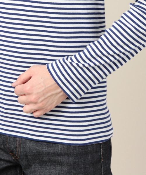 BEAUTY&YOUTH UNITED ARROWS(ビューティーアンドユースユナイテッドアローズ)の「BY フライス ボーダー Vネック ロングスリーブ カットソー◆(Tシャツ/カットソー・メンズ・ブラック/グレー/ロイヤルブルー・SMALL/MEDIUM/LARGE/X-LARGE)」の8枚目の写真