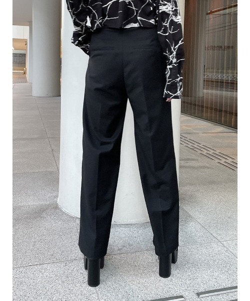 ENVYM（アンビー）の「タックスラックスＰＴ（スラックス・レディース・ブラック/ベージュ/チェック/グレー・FREE）」の13枚目の写真