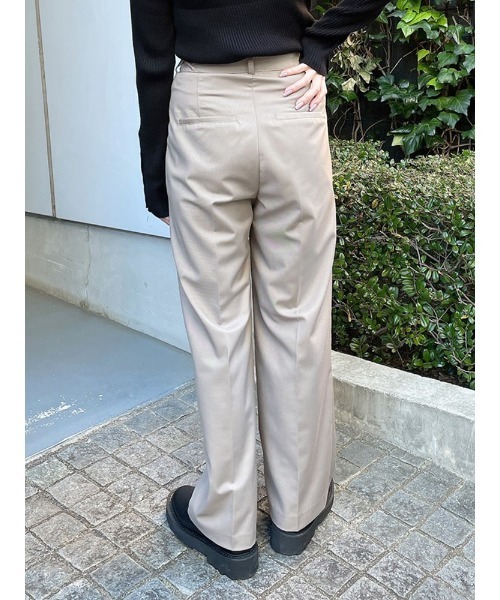 ENVYM（アンビー）の「タックスラックスＰＴ（スラックス・レディース・ブラック/ベージュ/チェック/グレー・FREE）」の16枚目の写真