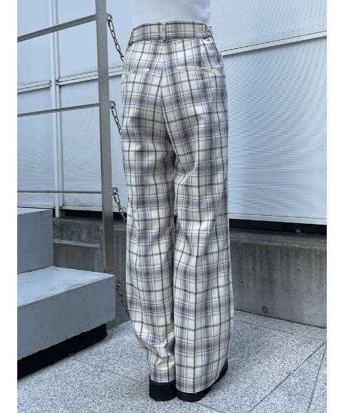 ENVYM（アンビー）の「タックスラックスＰＴ（スラックス・レディース・ブラック/ベージュ/チェック/グレー・FREE）」の19枚目の写真