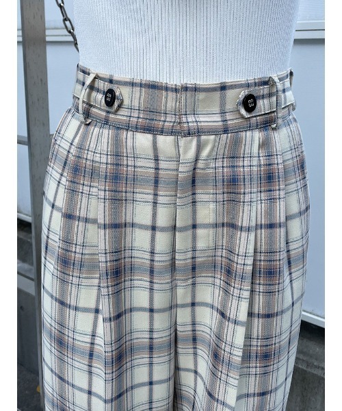 ENVYM（アンビー）の「タックスラックスＰＴ（スラックス・レディース・ブラック/ベージュ/チェック/グレー・FREE）」の20枚目の写真