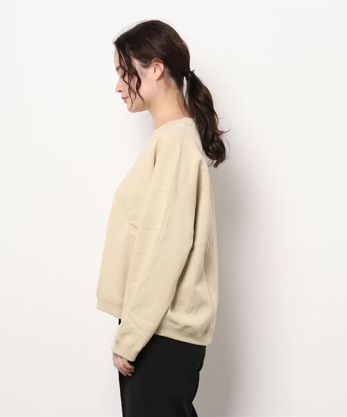 UNFIL（アンフィル）の「unfil | コットンペーパーテリースウェット WOMEN（スウェット・レディース・ベージュ/パープル・0）」の4枚目の写真