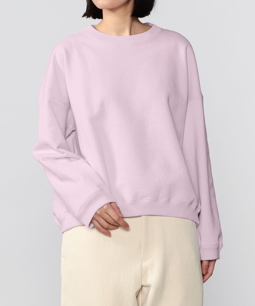 UNFIL（アンフィル）の「unfil | コットンペーパーテリースウェット WOMEN（スウェット・レディース・ベージュ/パープル・0）」の9枚目の写真