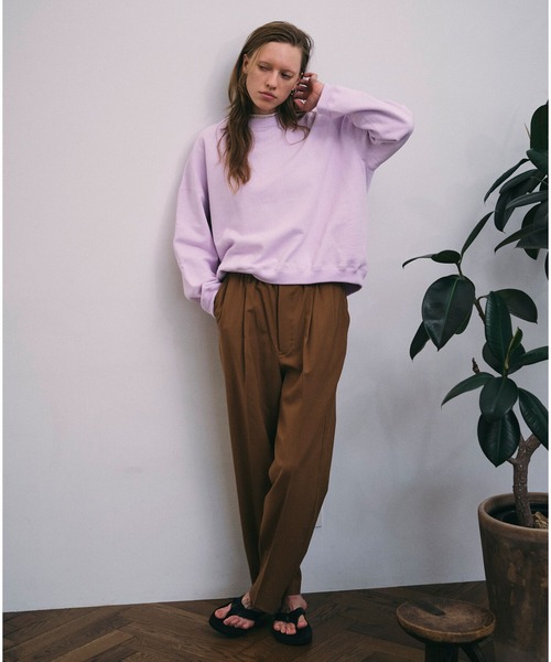 UNFIL（アンフィル）の「unfil | コットンペーパーテリースウェット WOMEN（スウェット・レディース・ベージュ/パープル・0）」の20枚目の写真