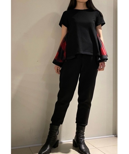 ADDICT NOIR（アディクトノアー）の「【別注】ADDICT NOIR/アディクト ノアー/Frill Tops/BLK（Tシャツ/カットソー・レディース・ブラック・FREE）」の12枚目の写真