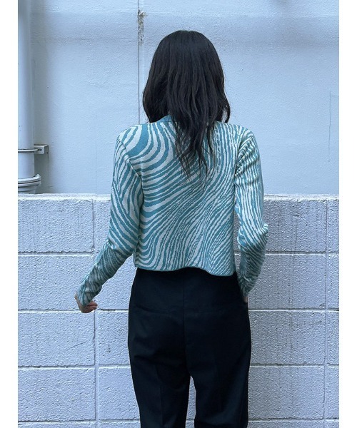 ENVYM（アンビー）の「ウェーブニットアンサンブル（ニット/セーター・レディース・グレー/ブルー/ブラック・FREE）」の6枚目の写真