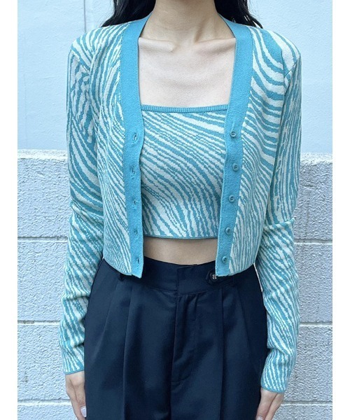 ENVYM（アンビー）の「ウェーブニットアンサンブル（ニット/セーター・レディース・グレー/ブルー/ブラック・FREE）」の15枚目の写真