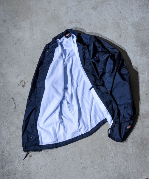 Dickies(ディッキーズ)の「【Dickies(ディッキーズ)】 SNAP FLONT NYLON JACKET(ナイロンジャケット・メンズ・ブラック/ネイビー・M/L/XL)」の2枚目の写真
