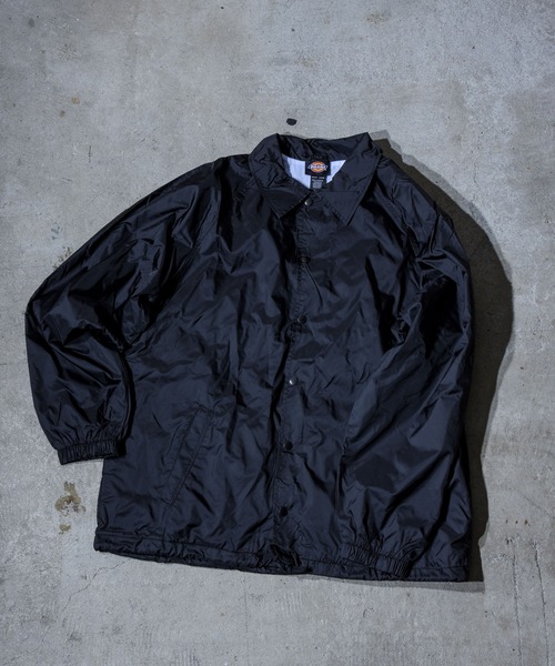 Dickies(ディッキーズ)の「【Dickies(ディッキーズ)】 SNAP FLONT NYLON JACKET(ナイロンジャケット・メンズ・ブラック/ネイビー・M/L/XL)」の1枚目の写真
