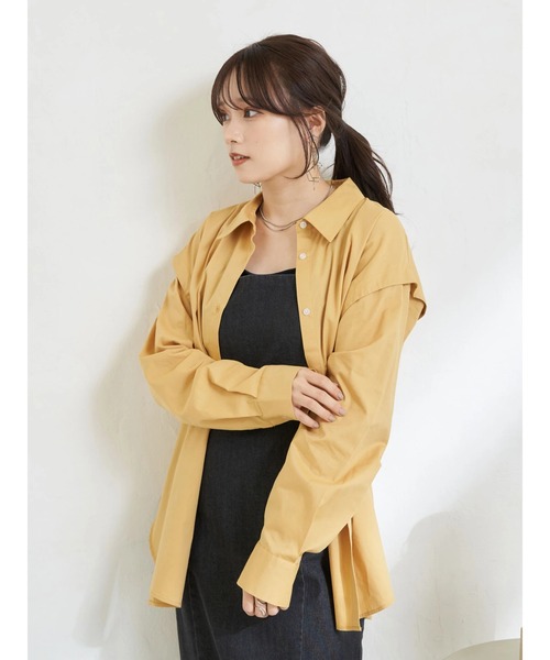 earth music&ecology（アースミュージックアンドエコロジー）の「マルチシャツチュニック（シャツ/ブラウス・レディース・ベージュ/イエロー/ホワイト系その他6/ブルー系その他6・FREE）」の5枚目の写真