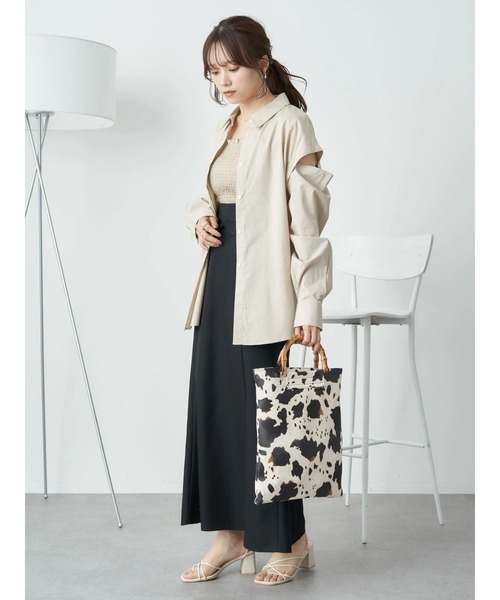 earth music&ecology（アースミュージックアンドエコロジー）の「マルチシャツチュニック（シャツ/ブラウス・レディース・ベージュ/イエロー/ホワイト系その他6/ブルー系その他6・FREE）」の8枚目の写真