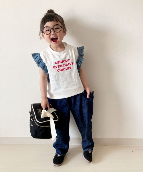 CIAOPANIC TYPY（チャオパニックティピー）の「【KIDS】ワッフルフリルプリントTee（Tシャツ/カットソー・キッズ・ホワイト/チャコールグレー/カーキ・SMALL/MEDIUM/LARGE/X-LARGE/XX-LARGE）」の22枚目の写真