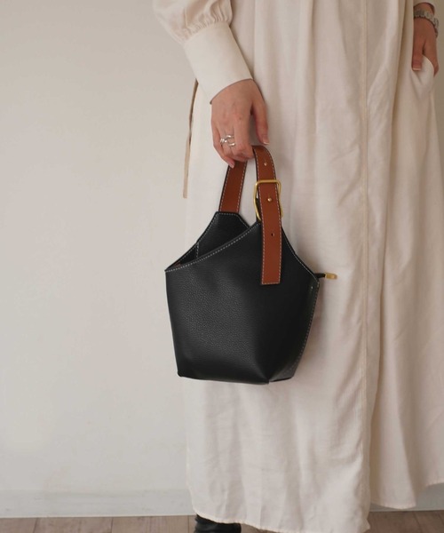 ammy.（エイミードット）の「【 ammy. / エイミードット 】 2way ワンベルト バケツ型 ショルダーバッグ / ハンドバッグ（ハンドバッグ・レディース・ホワイト/ブラック/ブラウン/モカ/キャメル/ベージュ/アイボリー・FREE）」の8枚目の写真