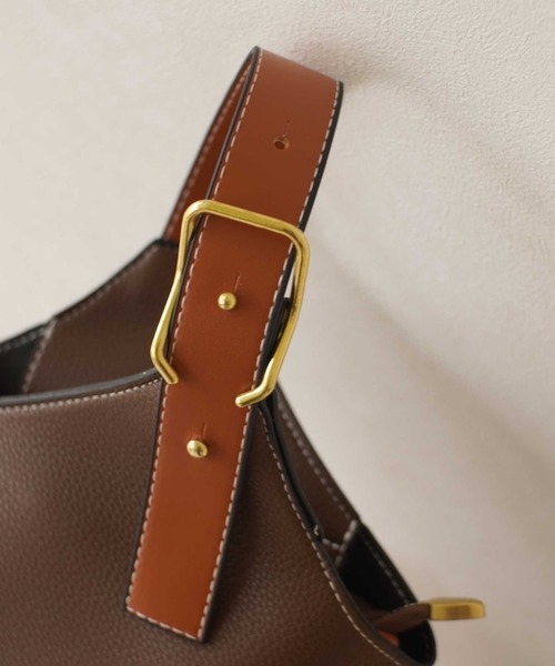 ammy.（エイミードット）の「【 ammy. / エイミードット 】 2way ワンベルト バケツ型 ショルダーバッグ / ハンドバッグ（ハンドバッグ・レディース・ホワイト/ブラック/ブラウン/モカ/キャメル/ベージュ/アイボリー・FREE）」の11枚目の写真