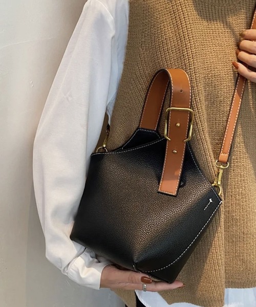 ammy.（エイミードット）の「【 ammy. / エイミードット 】 2way ワンベルト バケツ型 ショルダーバッグ / ハンドバッグ（ハンドバッグ・レディース・ホワイト/ブラック/ブラウン/モカ/キャメル/ベージュ/アイボリー・FREE）」の22枚目の写真