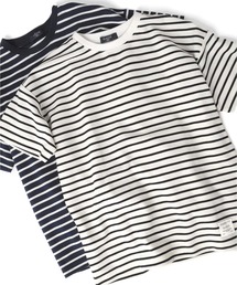 GLAZOS | カノコ・ドロップショルダーボーダー半袖Tシャツ(Tシャツ/カットソー)