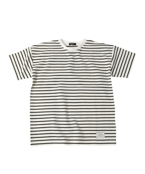 GLAZOS（グラソス）の「カノコ・ドロップショルダーボーダー半袖Tシャツ（Tシャツ/カットソー・キッズ・ホワイト/ネイビー・150cm/160cm/140cm/170cm/130cm）」の3枚目の写真