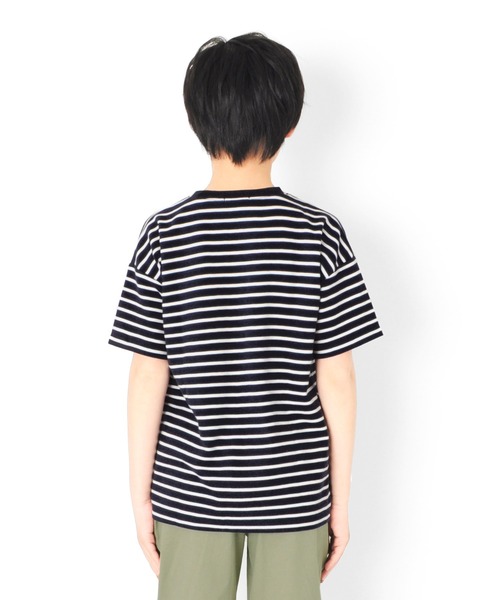 GLAZOS（グラソス）の「カノコ・ドロップショルダーボーダー半袖Tシャツ（Tシャツ/カットソー・キッズ・ホワイト/ネイビー・150cm/160cm/140cm/170cm/130cm）」の6枚目の写真